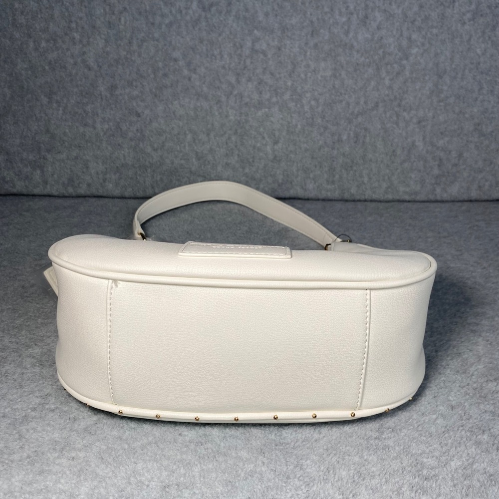 True Religion Crescent Hobo Bag Women's Small Cream Studded Y2K Shoulder Bag NWT - Picture 5 of 13